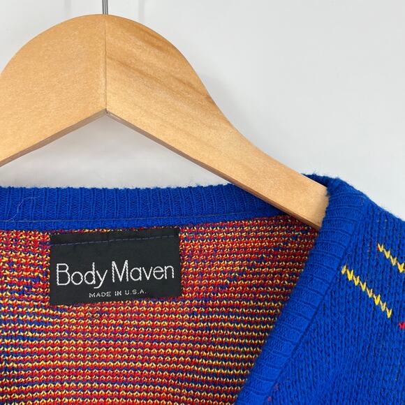 Vintage 80s/90s Oversized Sweater Dress Shooting Star Print Retro Y2K Grunge - Picture 4 of 5